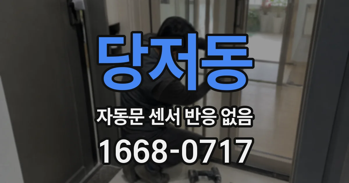 당저동 자동문 센서 반응 없음