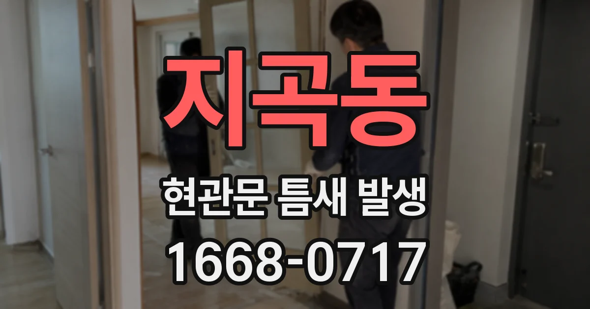 지곡동 현관문 틈새 발생