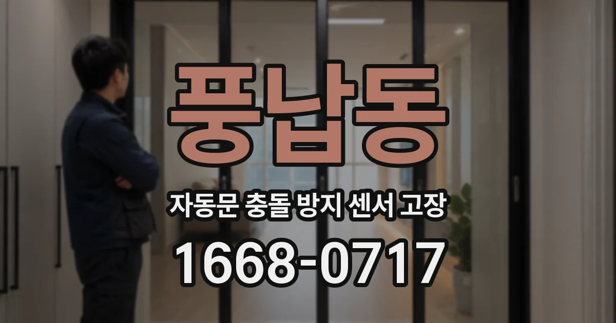 풍납동 자동문 충돌 방지 센서 고장