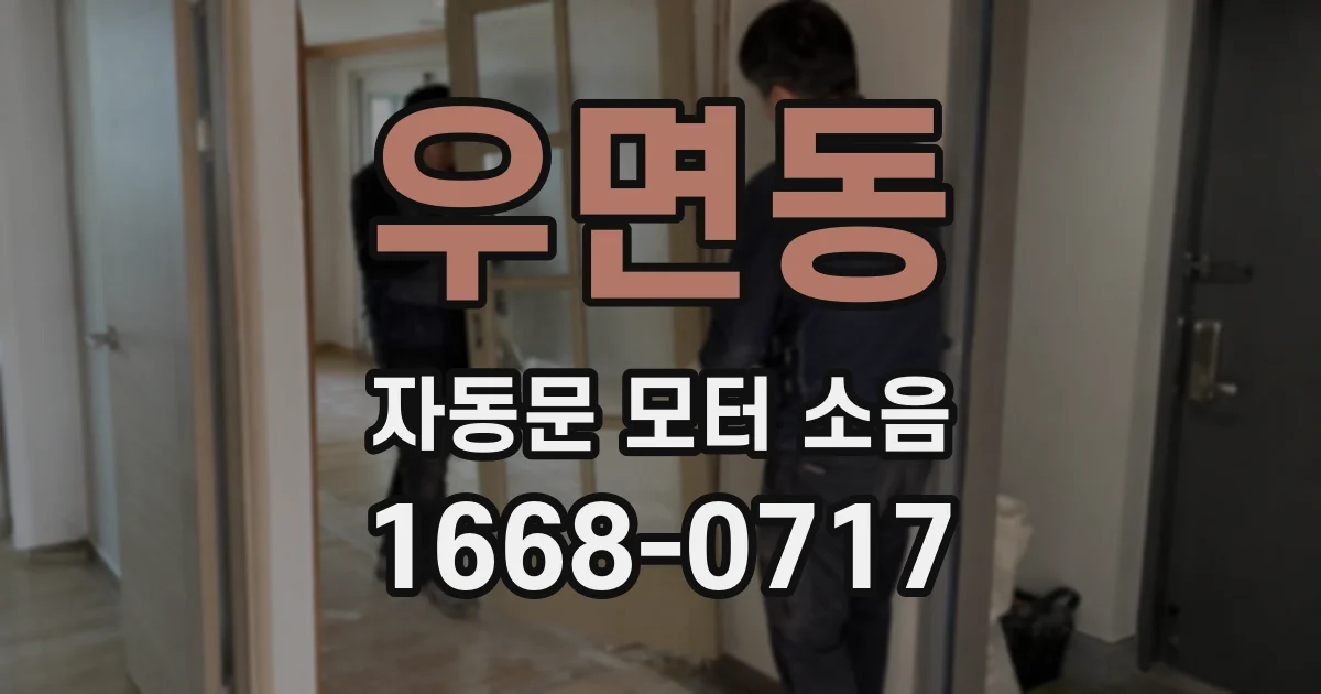 우면동 자동문 모터 소음