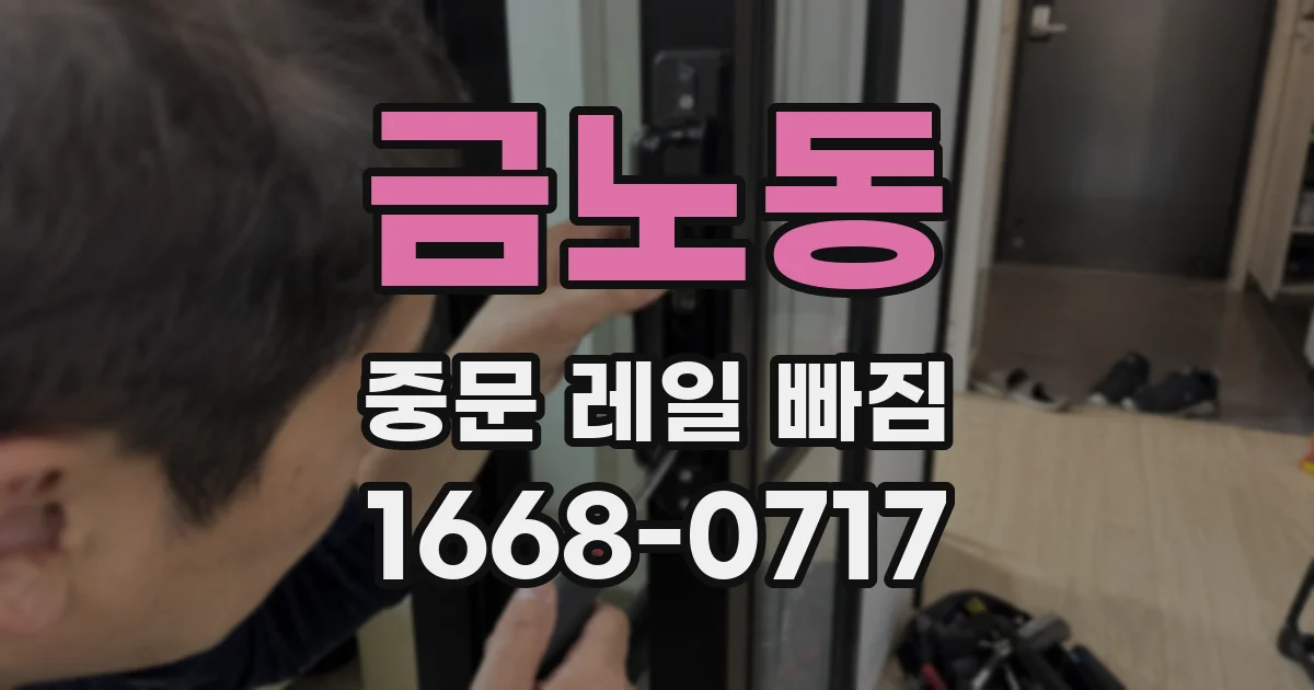 금노동 중문 레일 빠짐
