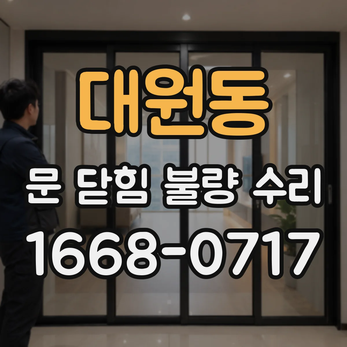 대원동 문 닫힘 불량 수리
