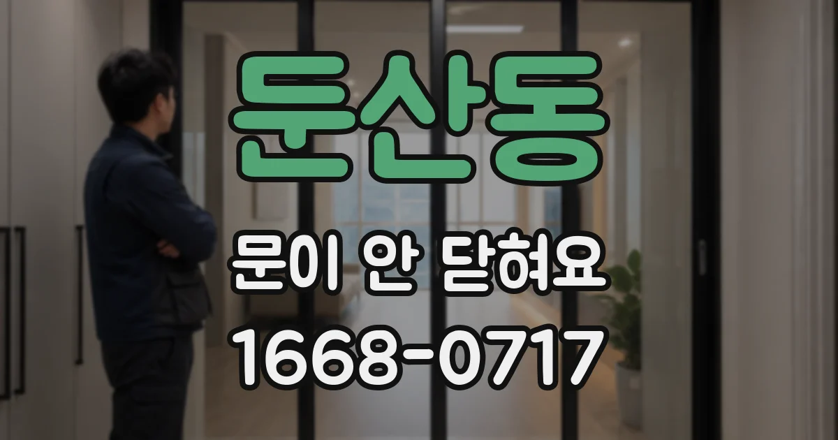 둔산동 문이 안 닫혀요