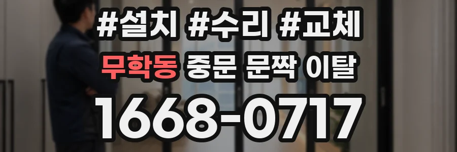 무학동 중문 문짝 이탈