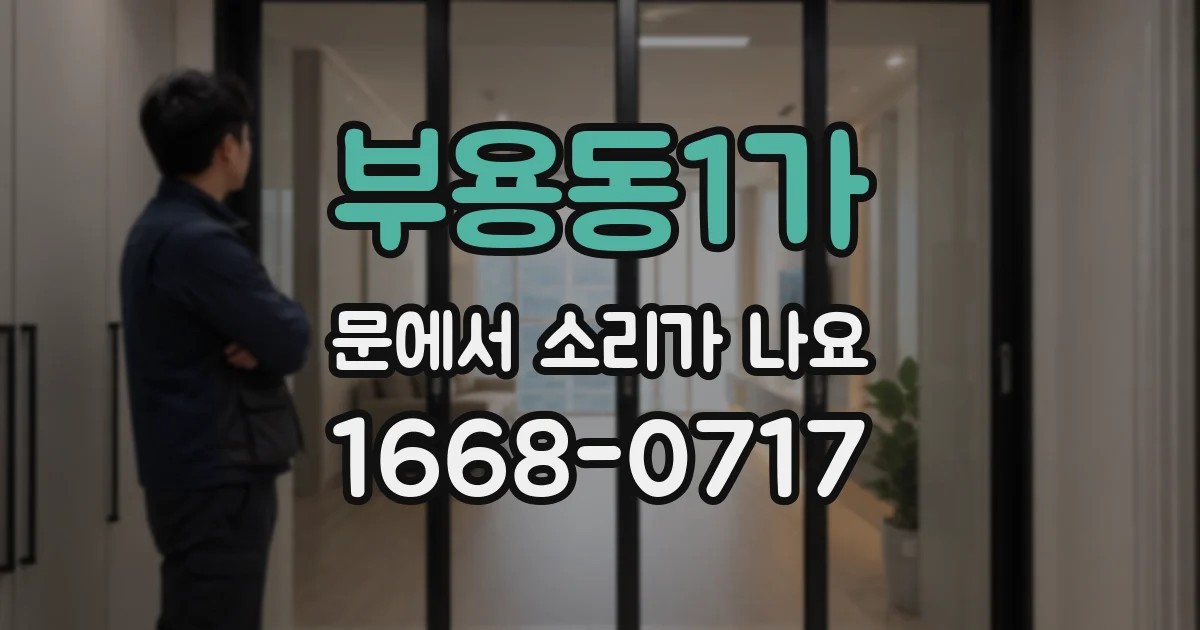 부용동1가 문에서 소리가 나요