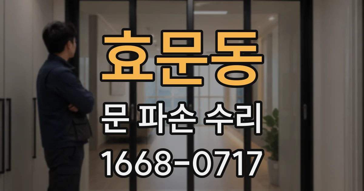 효문동 문 파손 수리