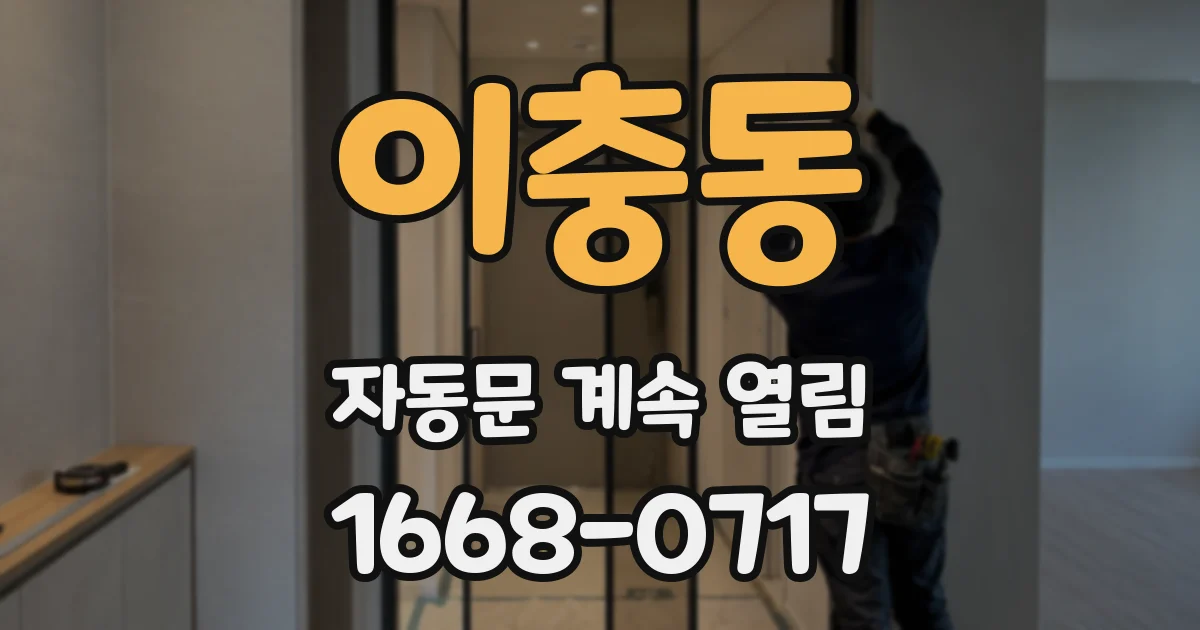 이충동 자동문 계속 열림