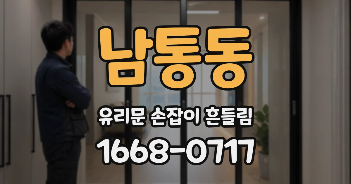 남통동 유리문 손잡이 흔들림