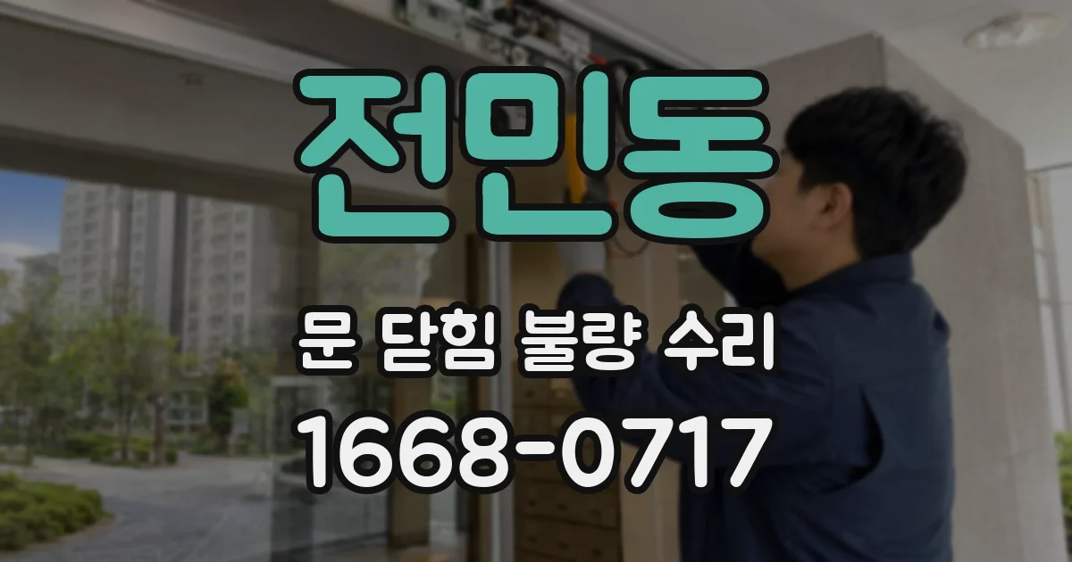 전민동 문 닫힘 불량 수리