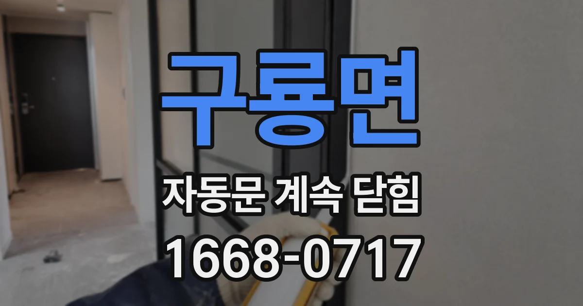 구룡면 자동문 계속 닫힘