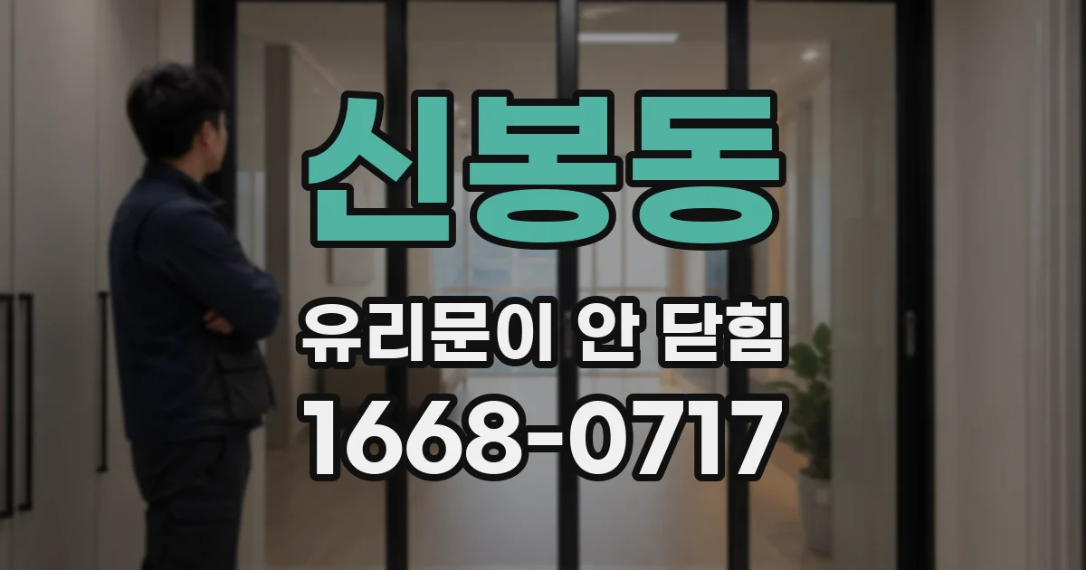 신봉동 유리문이 안 닫힘