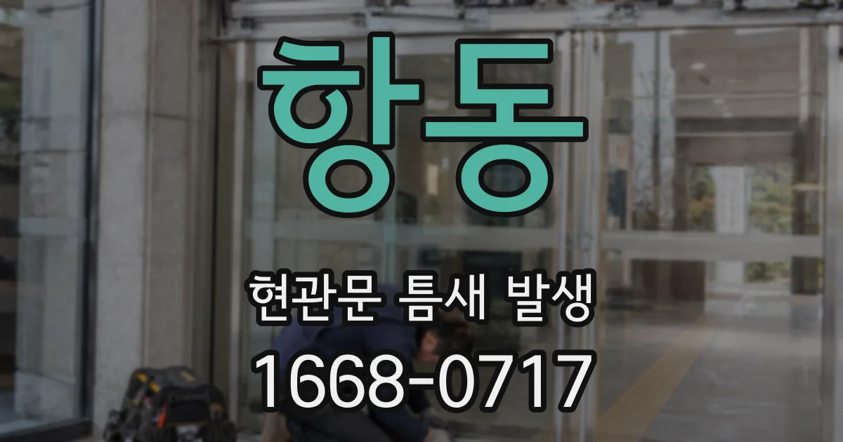 항동 현관문 틈새 발생