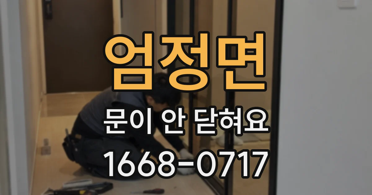 엄정면 문이 안 닫혀요