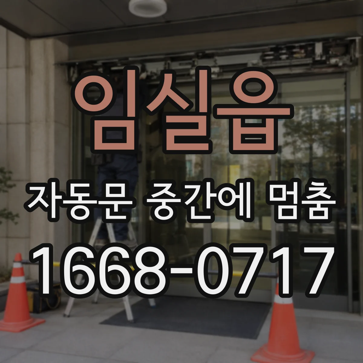 임실읍 자동문 중간에 멈춤