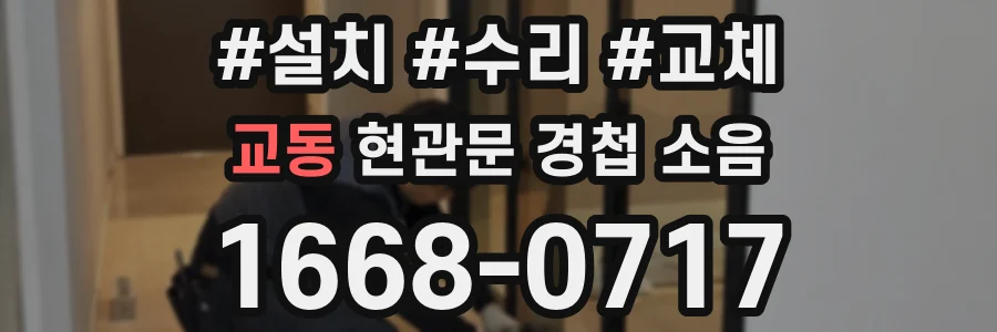교동 현관문 경첩 소음