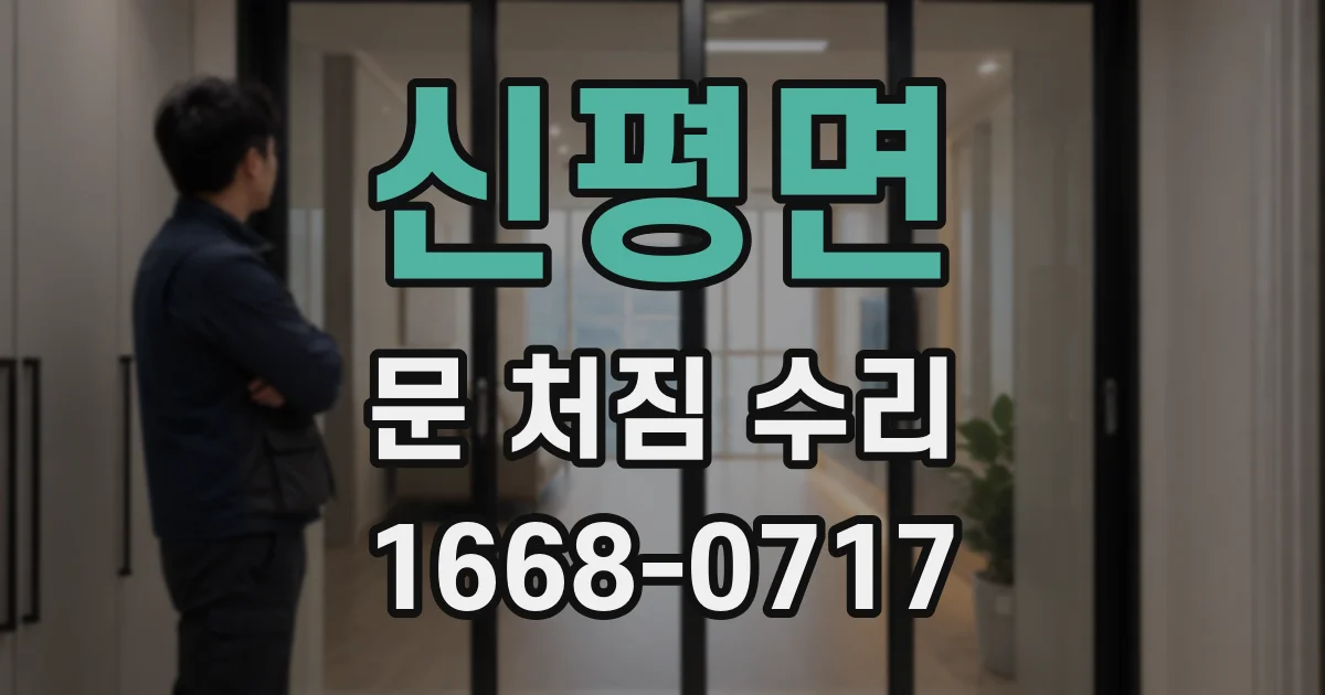 신평면 문 처짐 수리