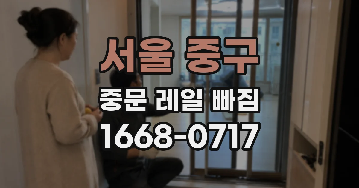 서울 중구 중문 레일 빠짐