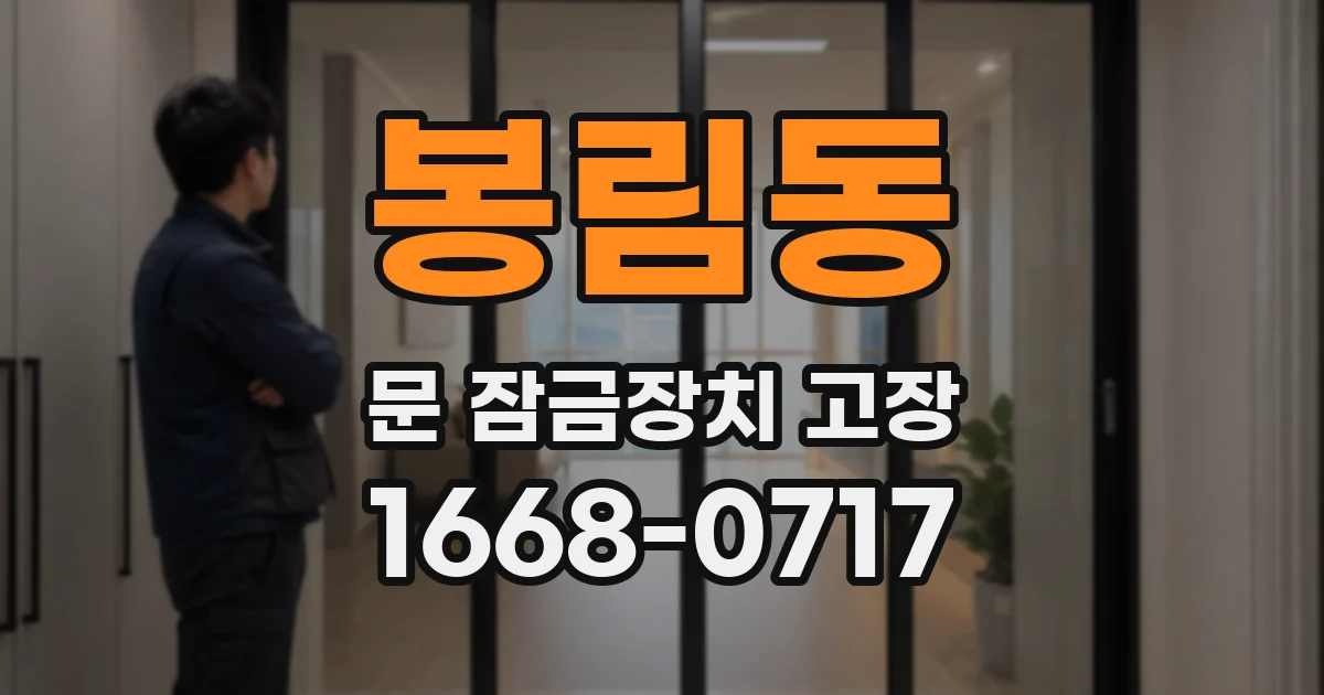 봉림동 문 잠금장치 고장