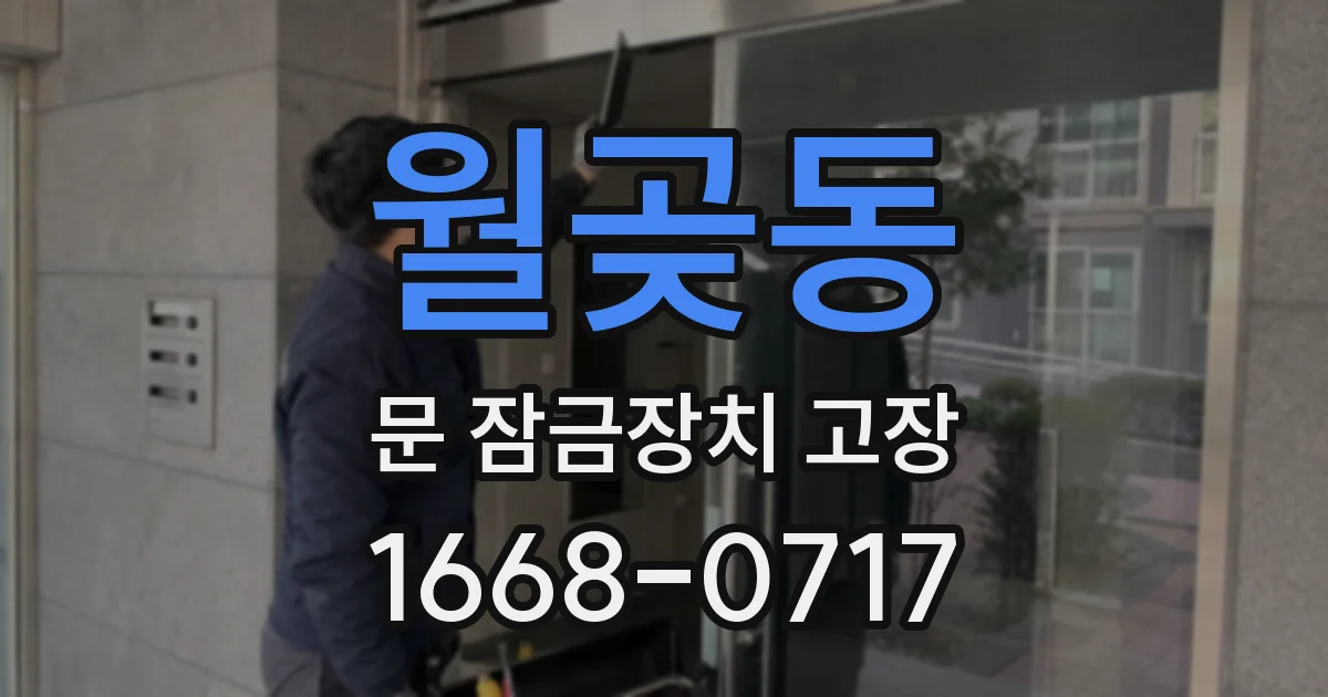 월곶동 문 잠금장치 고장