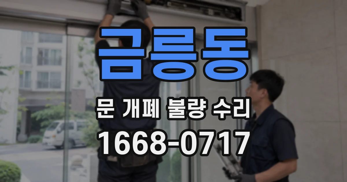 금릉동 문 개폐 불량 수리