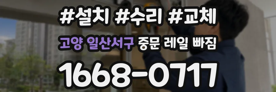 고양 일산서구 중문 레일 빠짐