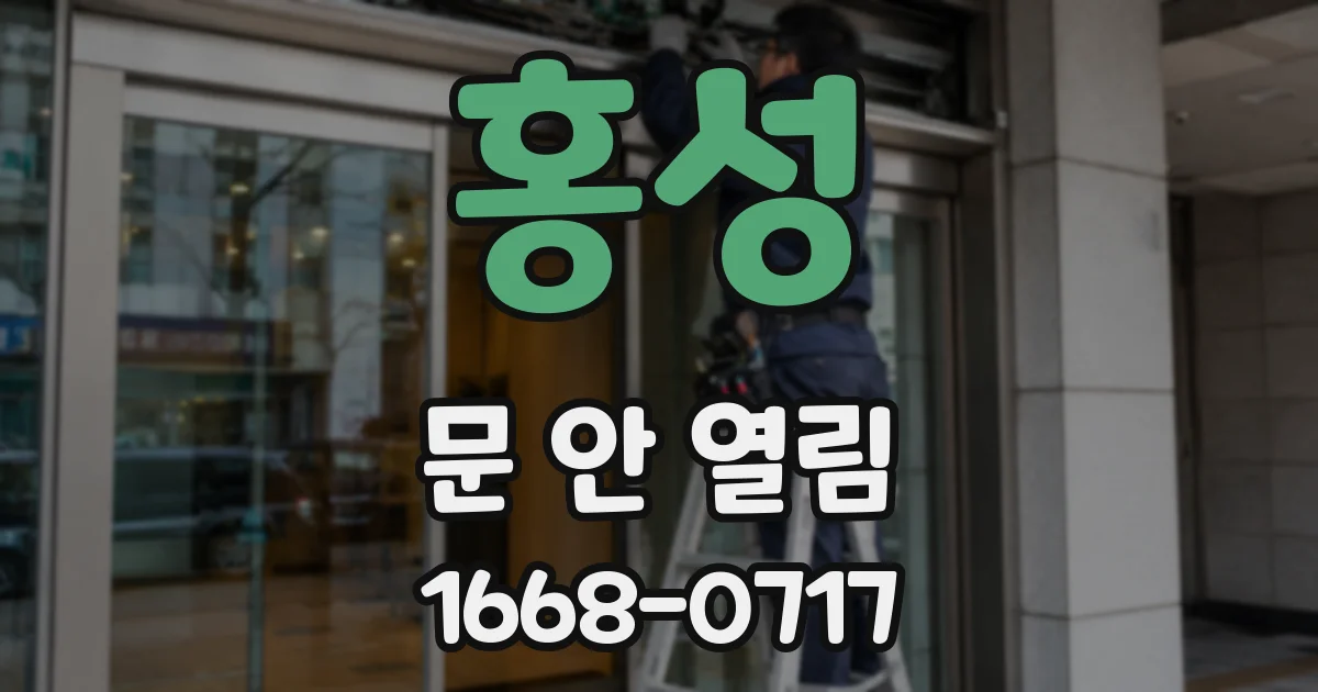 홍성 문 안 열림
