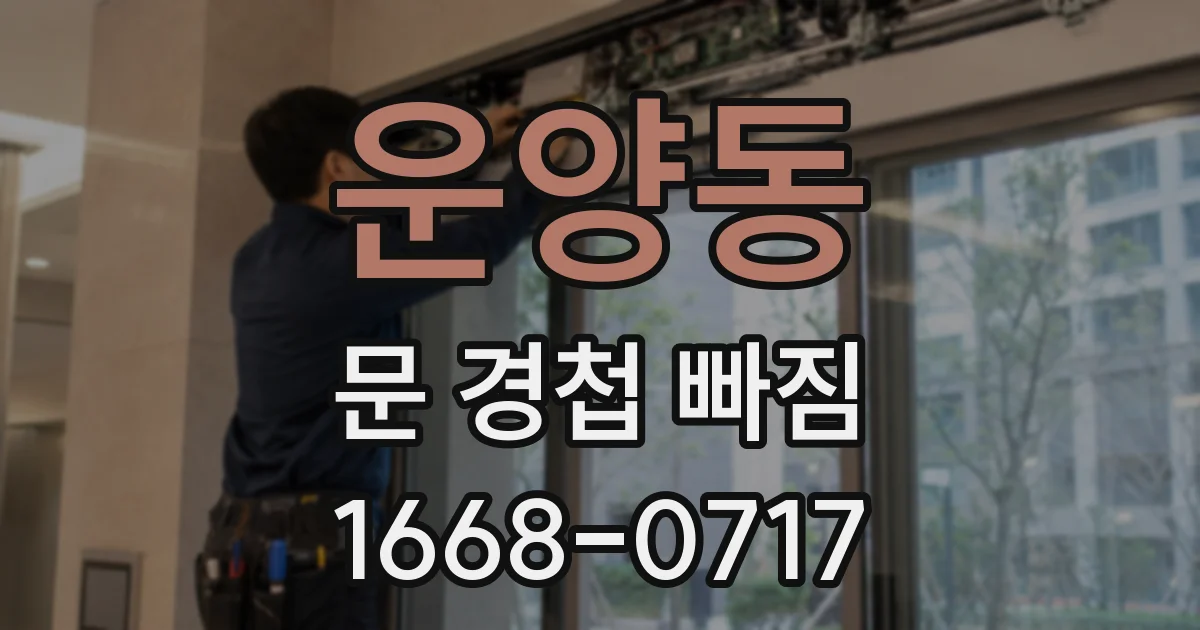 운양동 문 경첩 빠짐