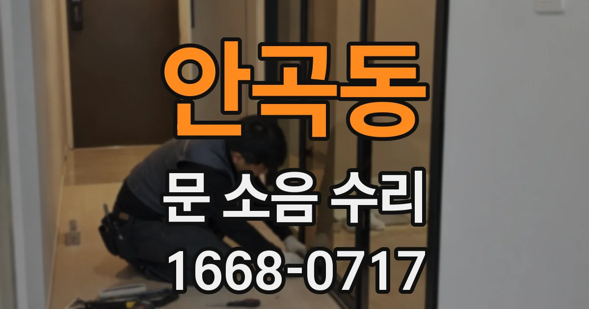 안곡동 문 소음 수리