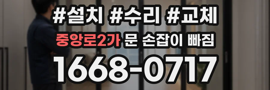 중앙로2가 문 손잡이 빠짐