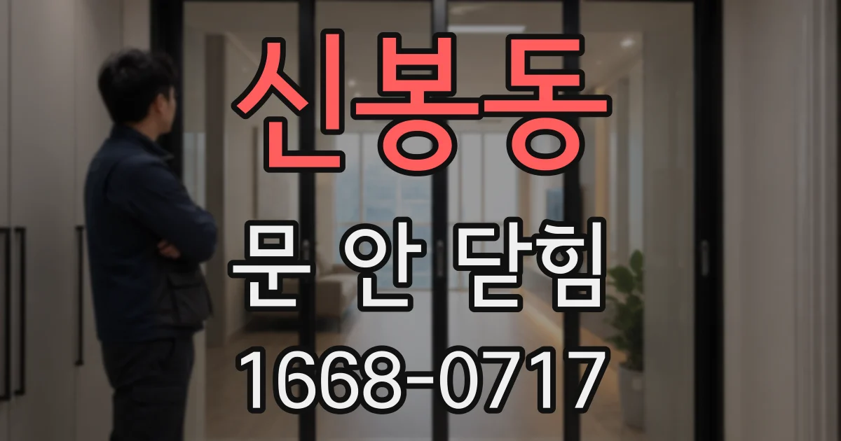 신봉동 문 안 닫힘