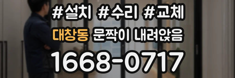 대창동 문짝이 내려앉음