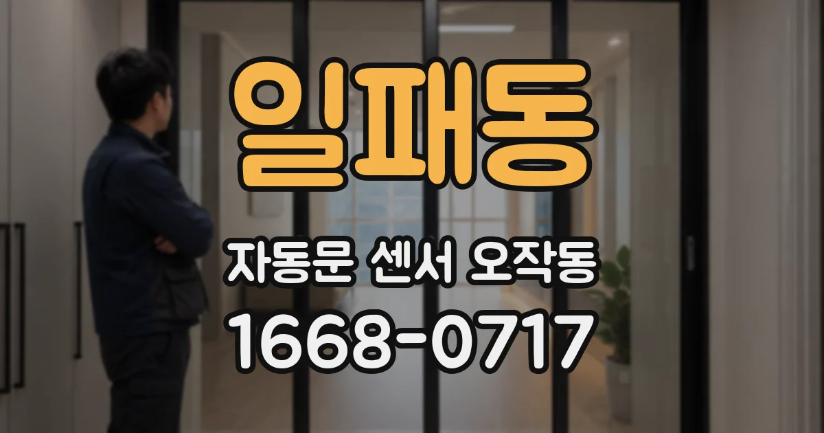 일패동 자동문 센서 오작동