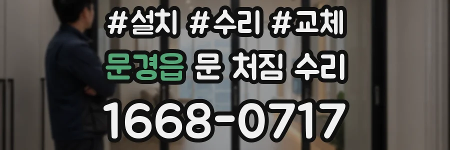 문경읍 문 처짐 수리