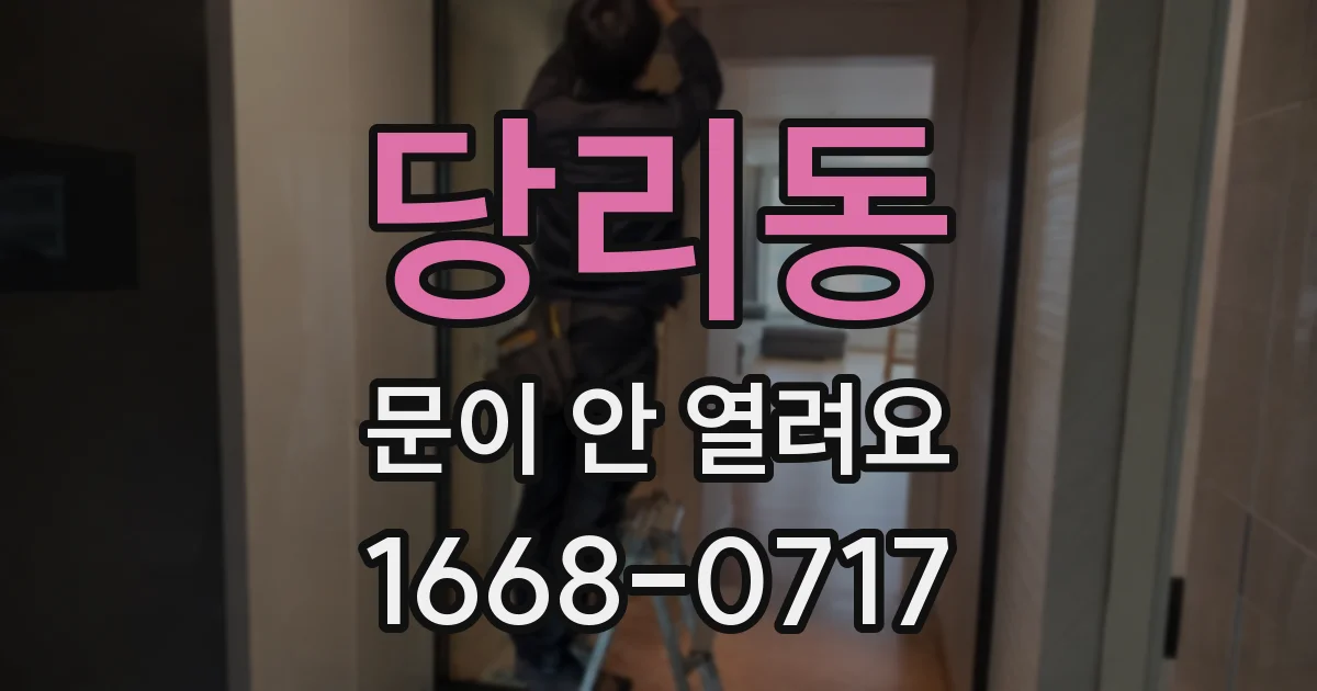 당리동 문이 안 열려요