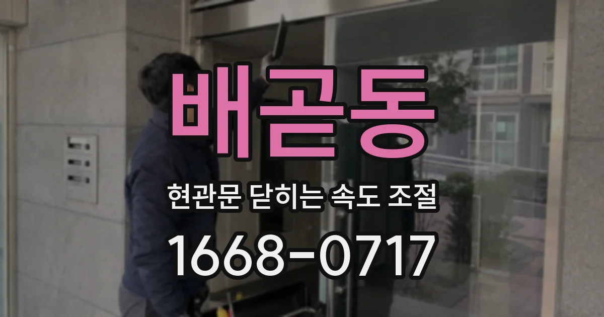 배곧동 현관문 닫히는 속도 조절
