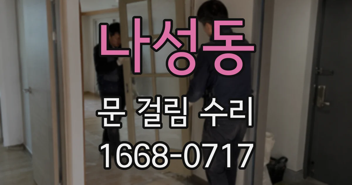 나성동 문 걸림 수리