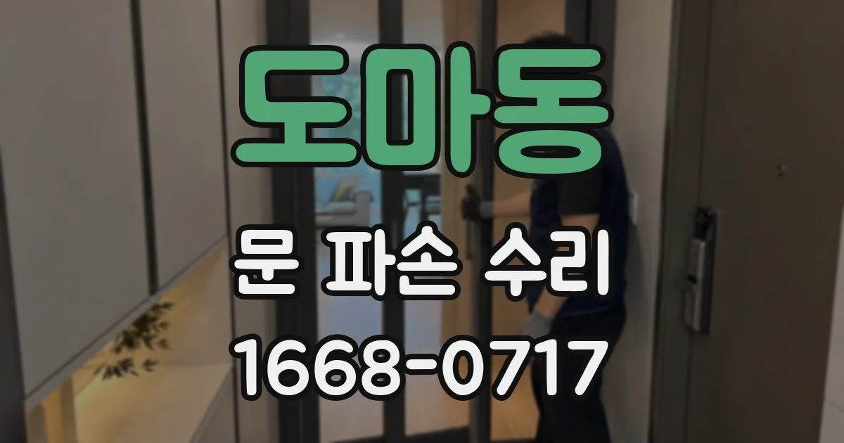 도마동 문 파손 수리