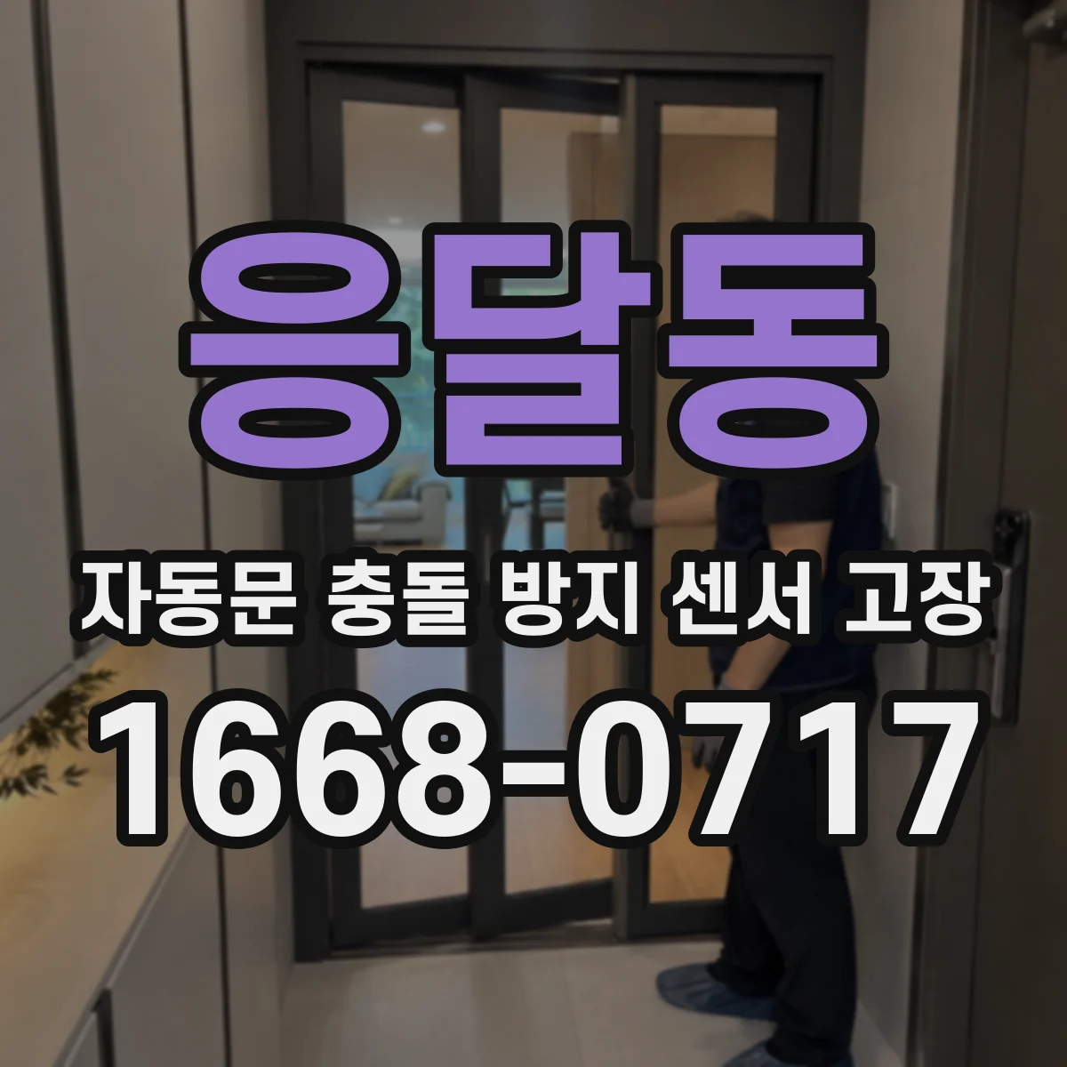 응달동 자동문 충돌 방지 센서 고장