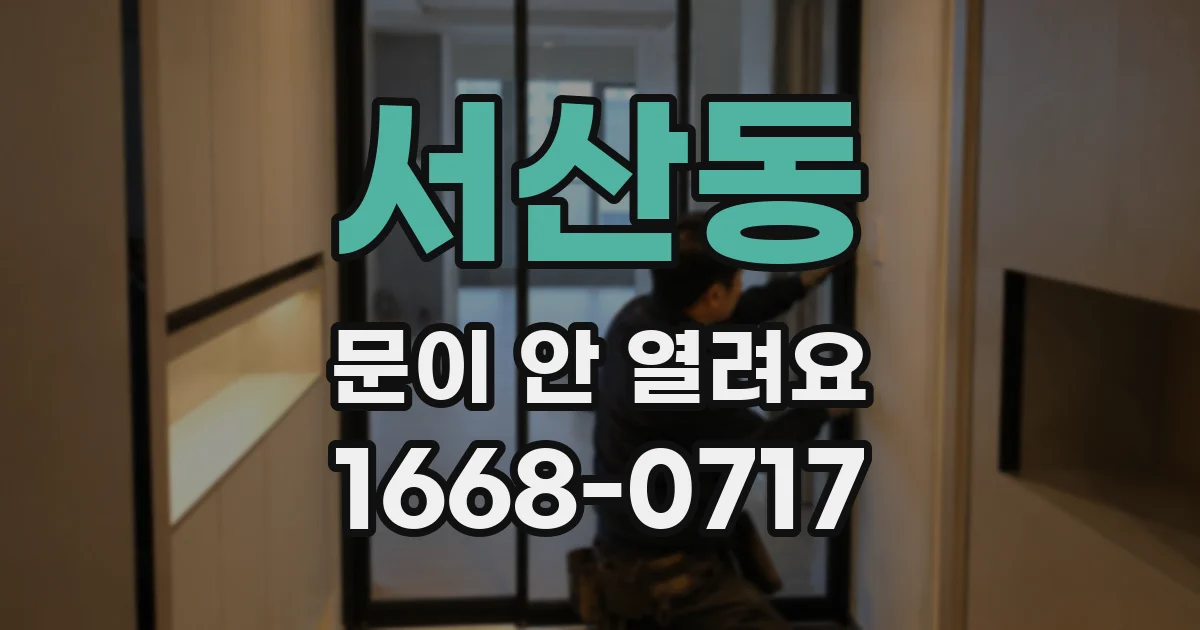 서산동 문이 안 열려요