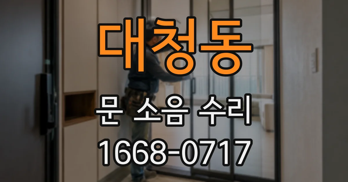 대청동 문 소음 수리