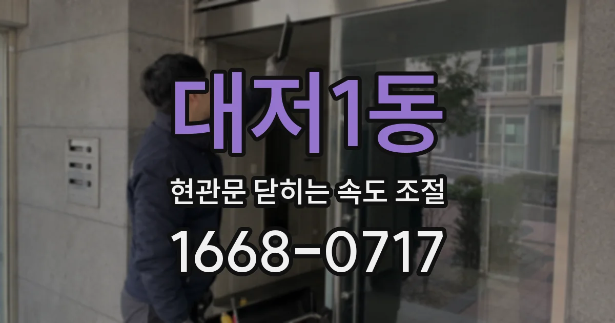 대저1동 현관문 닫히는 속도 조절