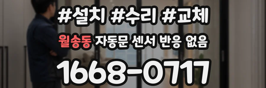 월송동 자동문 센서 반응 없음