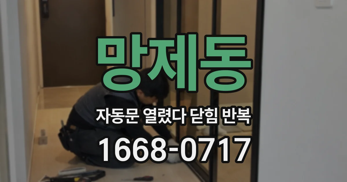 망제동 자동문 열렸다 닫힘 반복 증상은 문이 열렸다가 즉시 닫혀 버리거나, 잠시 멈춘 뒤 다시 움직일 때 확인됩니다.