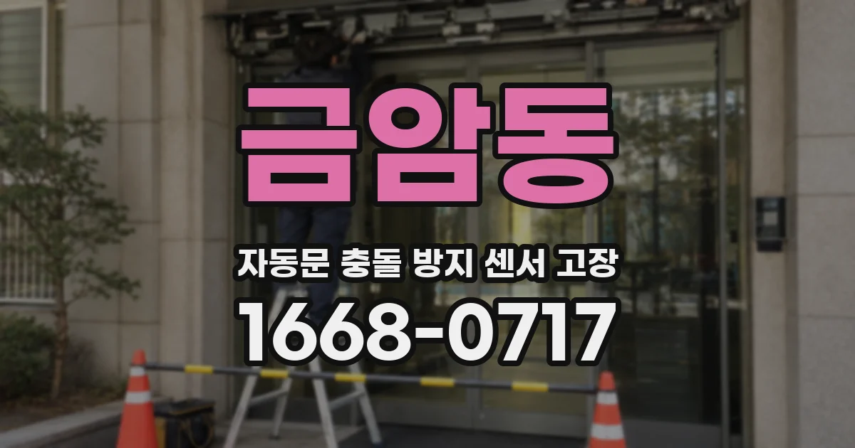 금암동 자동문 충돌 방지 센서 고장