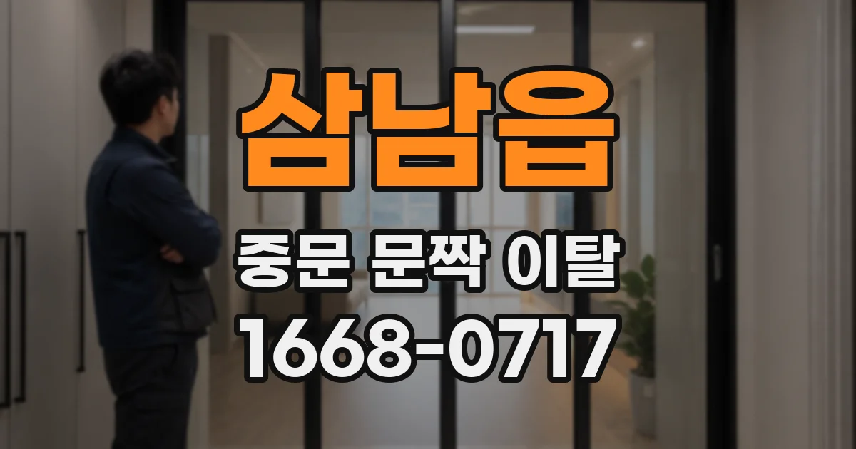 삼남읍 중문 문짝 이탈