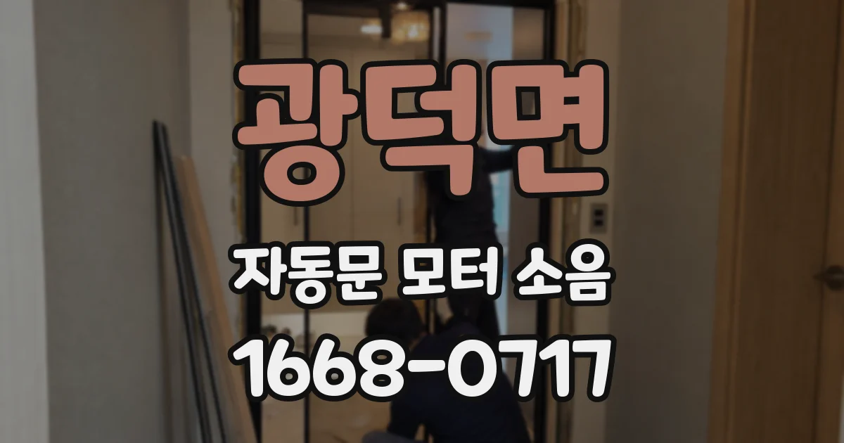 광덕면 자동문 모터 소음