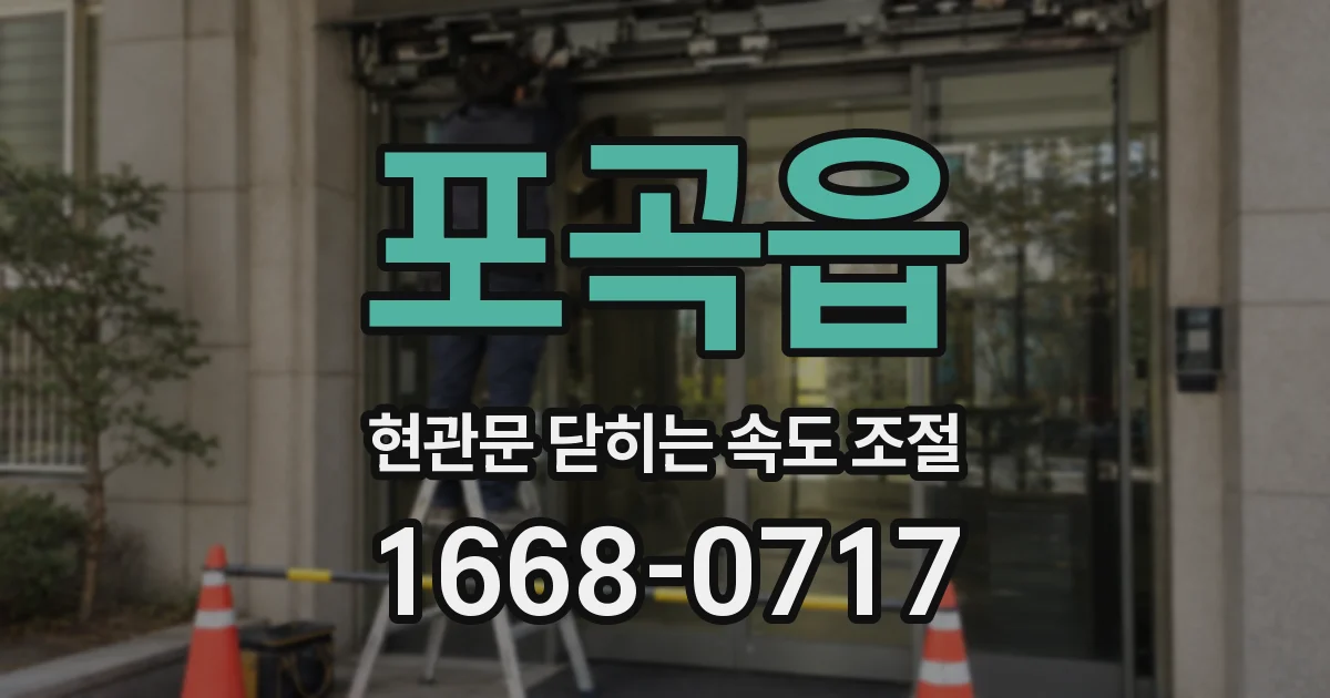 포곡읍 현관문 닫히는 속도 조절