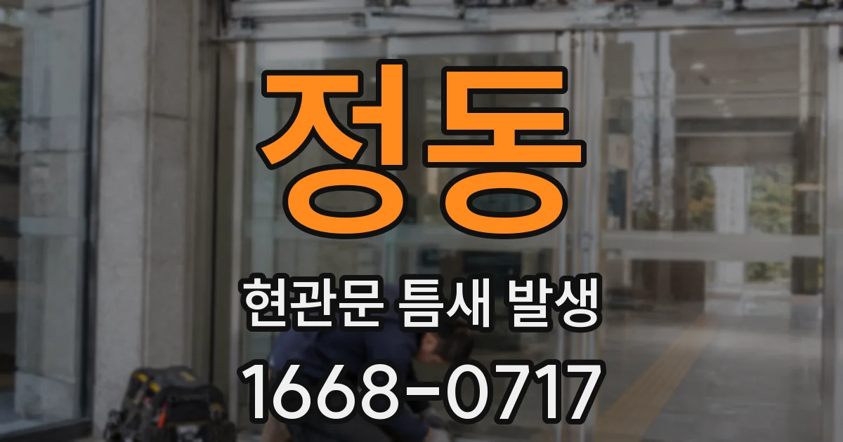 정동 현관문 틈새 발생