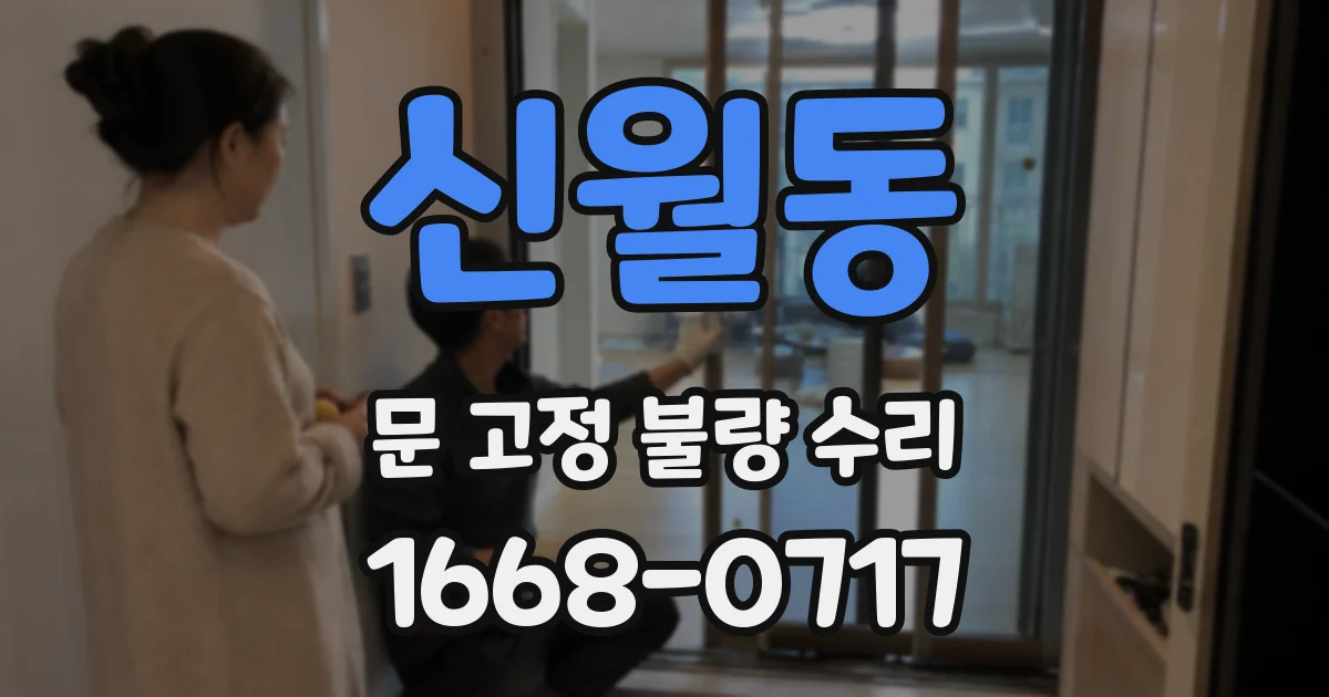 신월동 문 고정 불량 수리