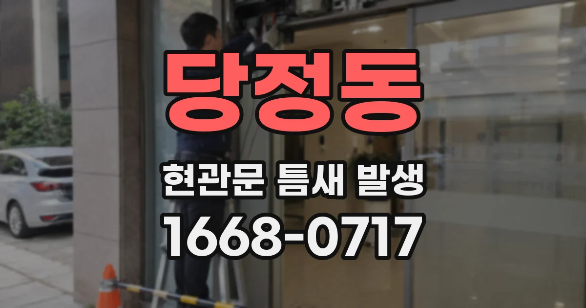 당정동 현관문 틈새 발생